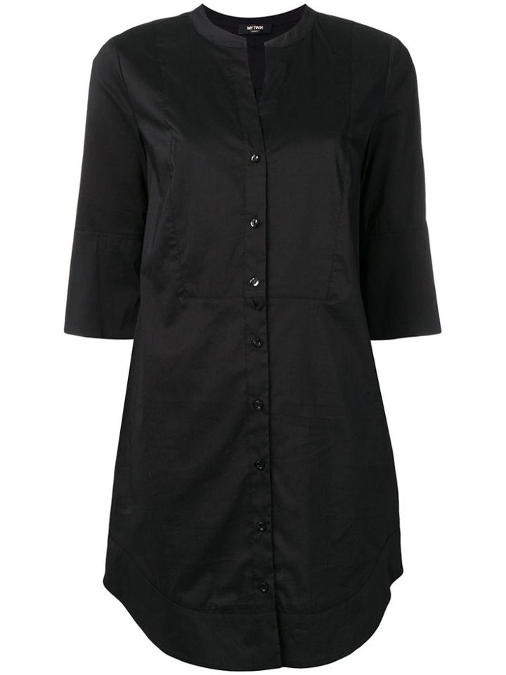Twin-set Longline Buttoned Shirt - Black