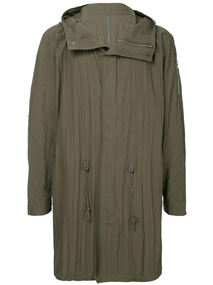 Kazuyuki Kumagai Creased Mid-length Coat - Green