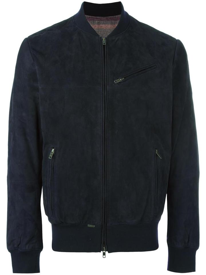 S.w.o.r.d 6.6.44 'smoke' Jacket, Men's, Size: 54, Blue, Suede/cotton/polyester