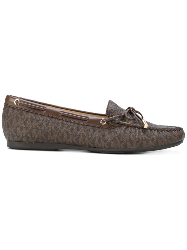 Michael Michael Kors Monogram Print Loafers - Brown
