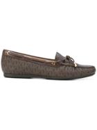 Michael Michael Kors Monogram Print Loafers - Brown