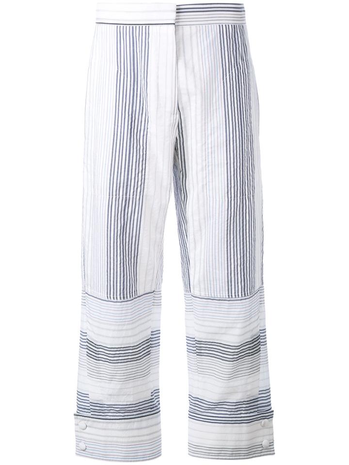 Stella Mccartney Striped Cropped Truosers - White