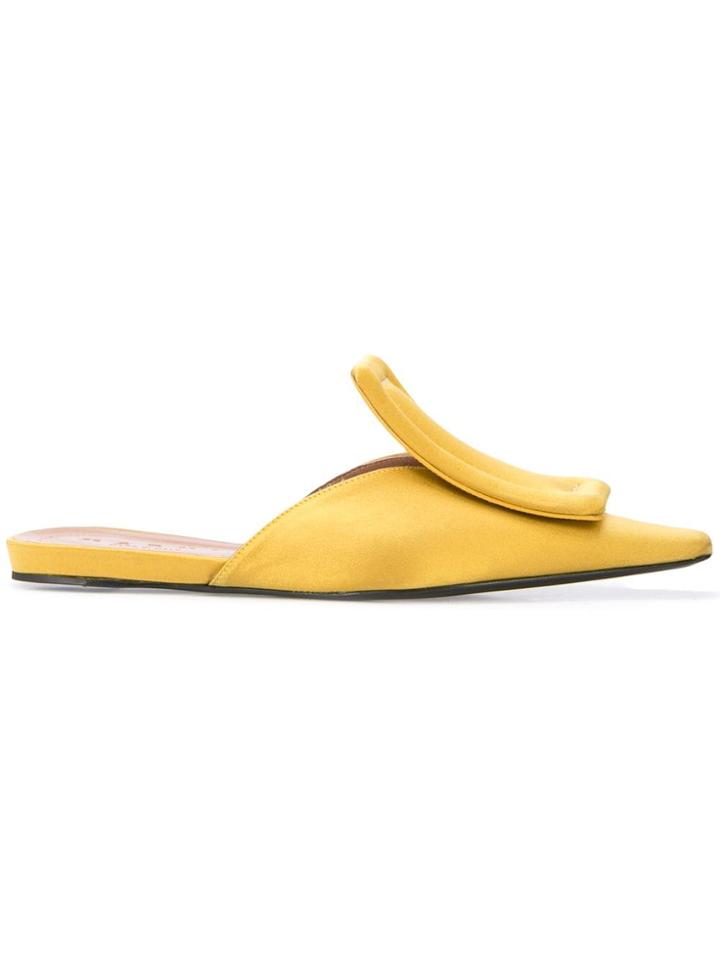 Marni Satin Mules - Yellow & Orange