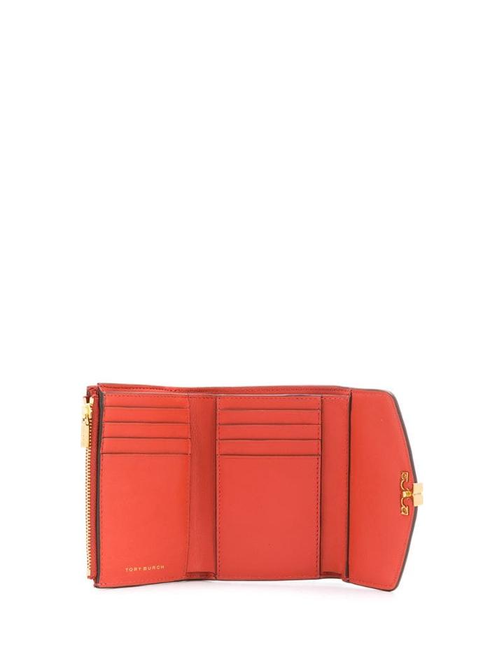 Tory Burch Logo Plaque Wallet - Orange
