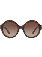 Dolce & Gabbana Eyewear Round Tinted Sunglasses - Brown