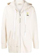 Maison Kitsuné Signature Zippered Hoodie - White