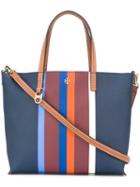 Tory Burch Small 'kerrington Stripe' Tote Bag, Women's, Blue