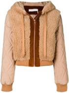 See By Chloé Hooded Bomber Jacket - Brown