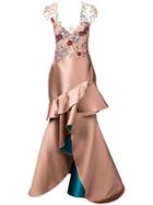Patbo Bouquet Beaded High Low Gown - Pink