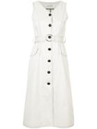 Kimhekim Sleeveless Shirt Dress - White