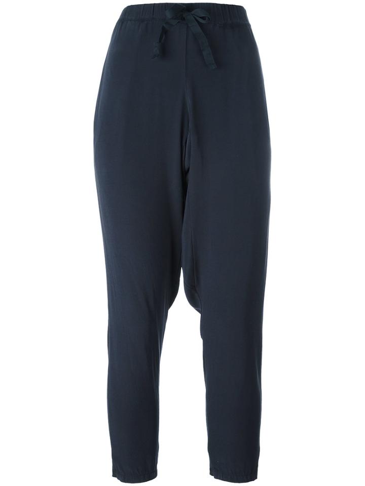 Kristensen Du Nord Ribbon Waist Joggers, Women's, Size: 3, Blue, Silk/spandex/elastane/cotton