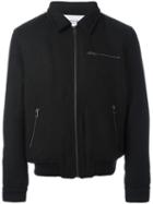 Les Benjamins Zipped Bomber Jacket, Men's, Size: Medium, Black, Polyester
