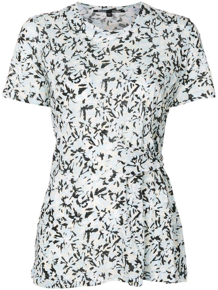Proenza Schouler Printed Short Sleeve Top - Blue