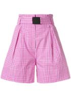 No21 Gingham Shorts - Pink & Purple