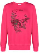 Alexander Mcqueen Floral Print Sweatshirt - Pink & Purple