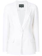 Giorgio Armani Slim Fit Buttoned Blazer - White
