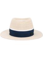 Maison Michel 'andre' Hat With Grosgrain Band - Nude & Neutrals