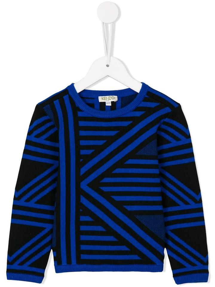 Kenzo Kids Striped Jumper, Girl's, Size: 8 Yrs, Blue