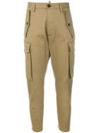Dsquared2 Cropped Cargo Trousers - Brown