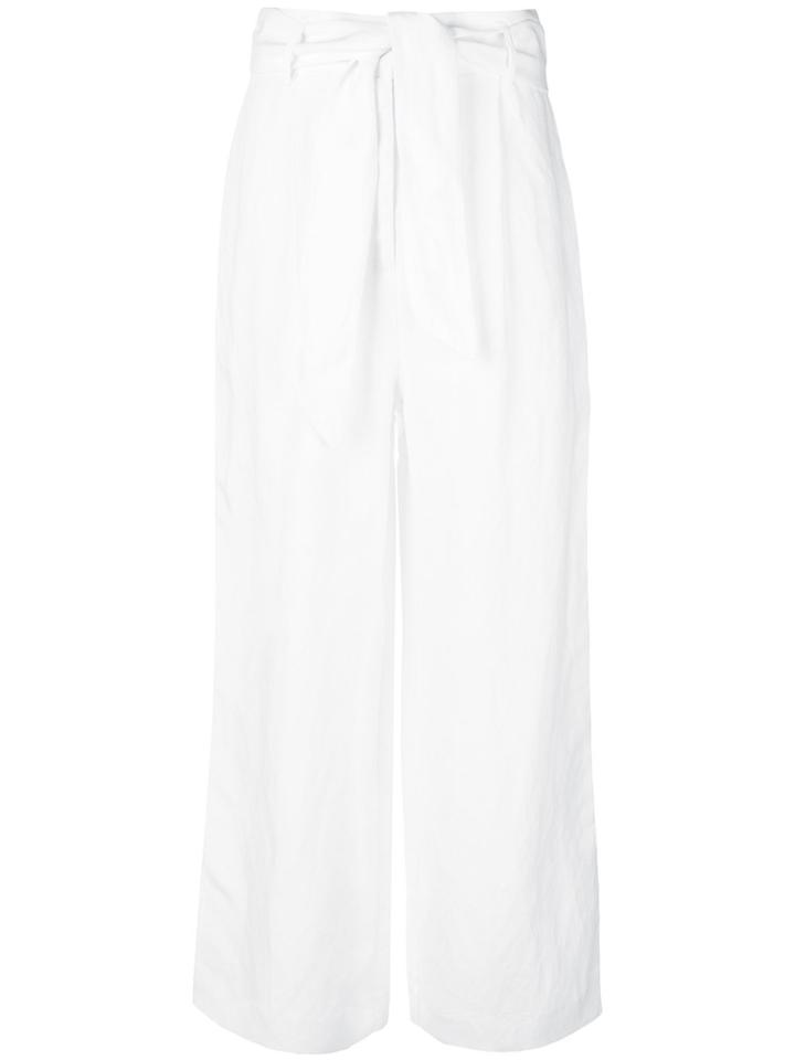 Mara Hoffman Belted High-waist Trousers - White