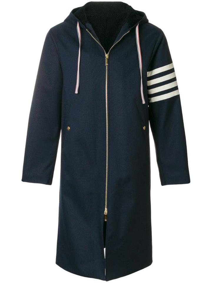 Thom Browne Shearling Lining Cordura Swim Parka - Blue