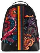 Paul Smith Ocean Print Canvas Backpack - Black