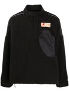 Off-white Zipped Pocket Fleece Jumper - Black