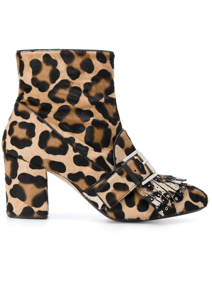 No21 Animal Print Boots - Black