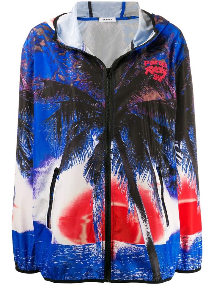 P.a.r.o.s.h. Tropical Print Jacket - Blue
