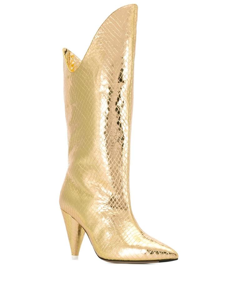 Attico Metallic Boots - Gold