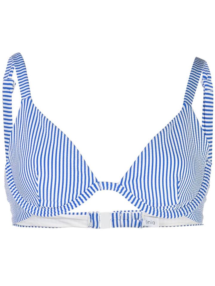 Onia Anna Seersucker Top - Blue