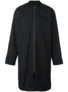 Ann Demeulemeester Grise Bomber Style Mid Raincoat, Men's, Size: Medium, Black, Cotton/rayon/acetate