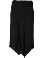 Dkny Asymmetric Hem Skirt - Black