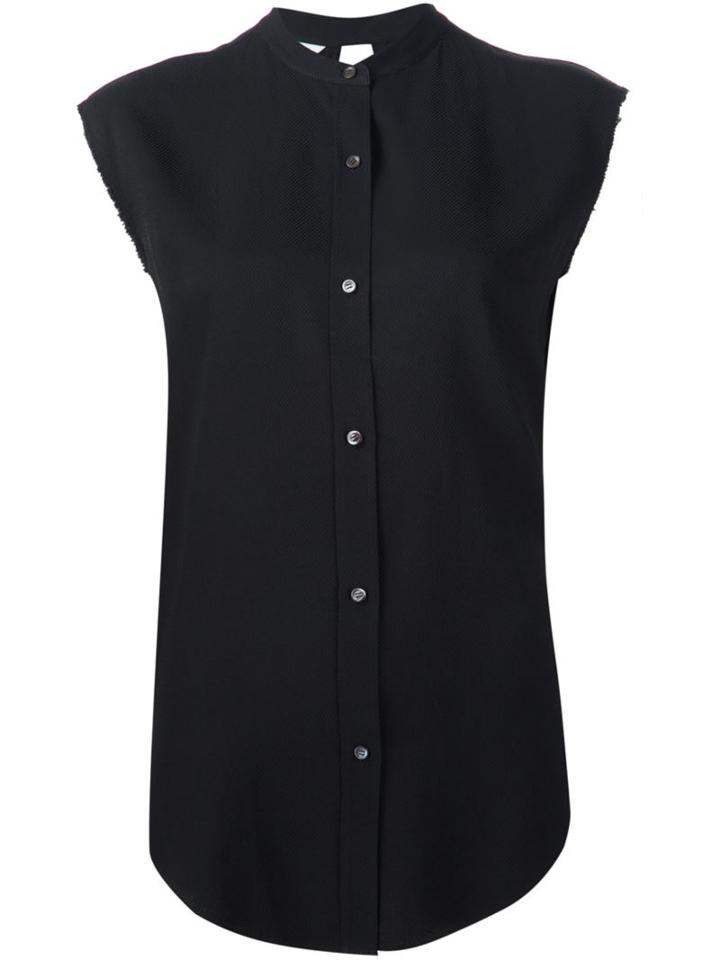 Helmut Lang Sleeveless Band Collar Shirt