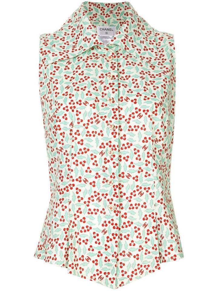 Chanel Pre-owned Floral Print Shirt - Green