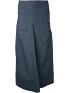 Lemaire - Long Flared Skirt - Women - Cotton/polyurethane - 38, Grey, Cotton/polyurethane