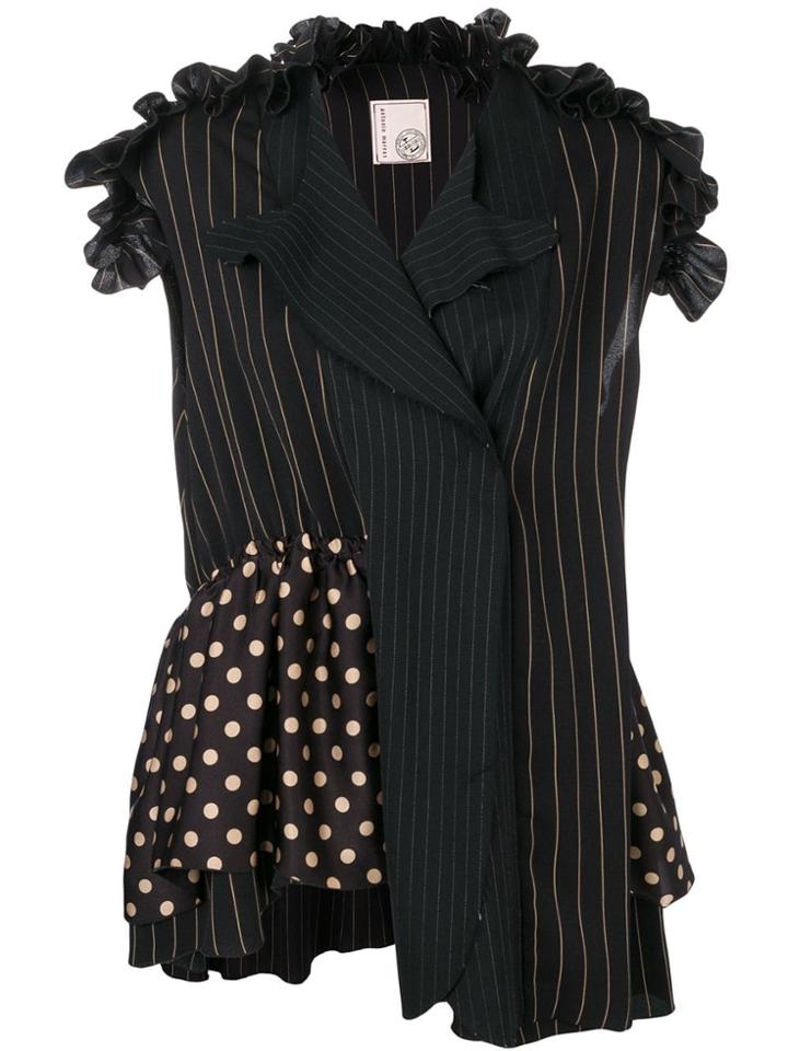 Antonio Marras Mixed Fabric Deconstructed Dress - Black