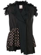 Antonio Marras Mixed Fabric Deconstructed Dress - Black