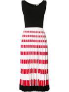 Fendi Pleated Stretch-knit Midi Dress, Women's, Size: 44, Viscose/polyester