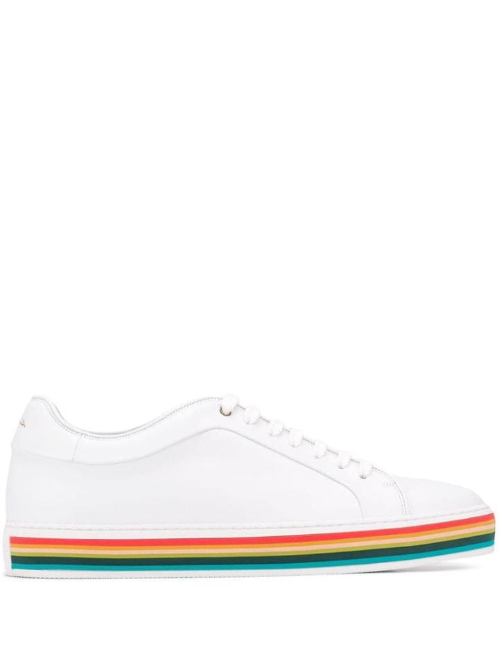 Paul Smith Striped Sole Sneakers - White