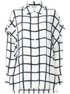 Dvf Diane Von Furstenberg Layered Look Checked Shirt - White