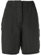 Kristensen Du Nord - Crinkled Shorts - Women - Cotton/linen/flax - 2, Grey, Cotton/linen/flax