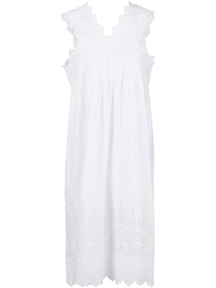 Ulla Johnson Lace Applique Dress, Women's, Size: 4, White, Cotton