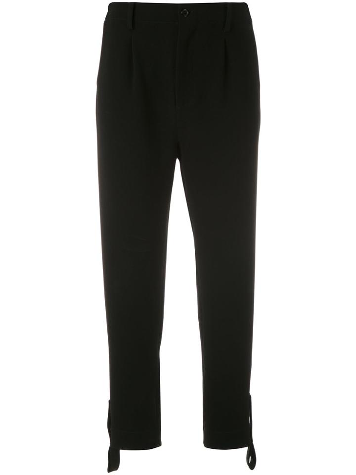 Gloria Coelho Cropped Tapered Trousers - Black