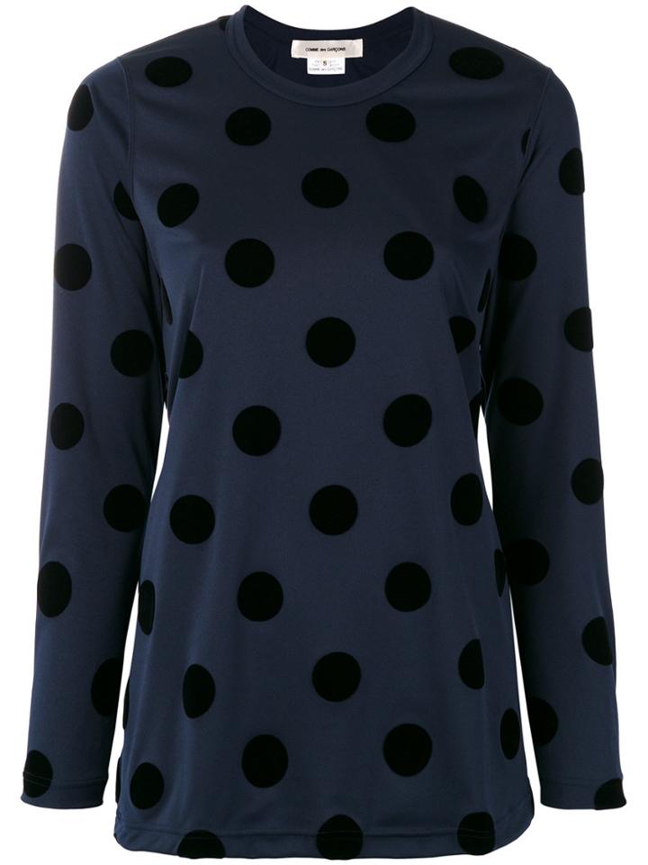 Comme Des Garçons Polka Dot Blouse - Blue