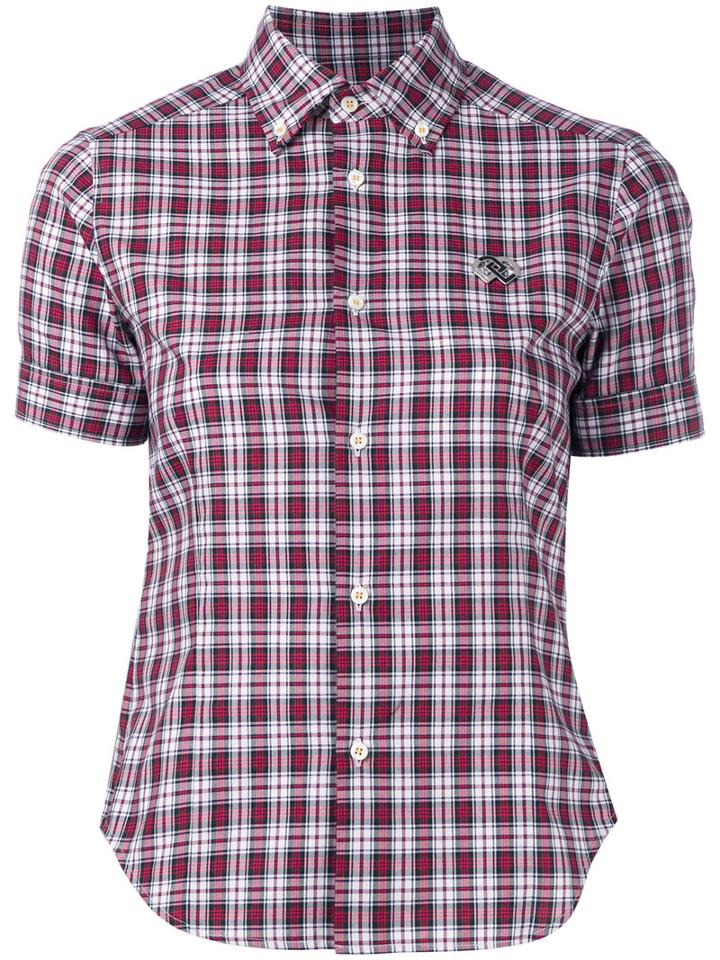 Dsquared2 Checked Shirt, Women's, Size: 46, Red, Cotton