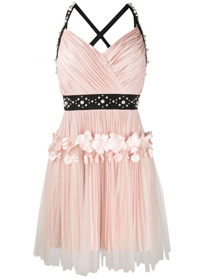 Viktor & Rolf Soir Embellished Pleated Dress - Neutrals