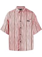 Prada Striped Boxy Shirt - Pink