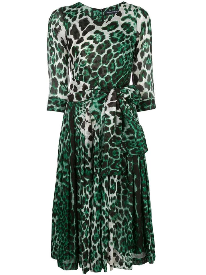Samantha Sung Leopard-print Dress - Green