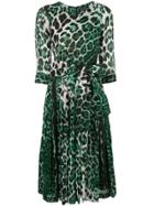 Samantha Sung Leopard-print Dress - Green